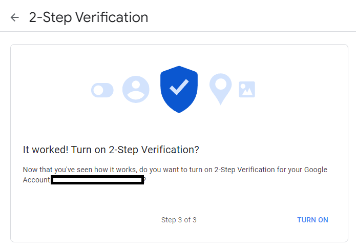 2 step verification